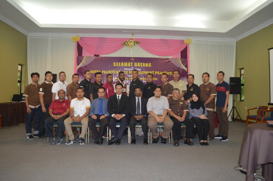 HOTEL MAINTENANCE MANAGEMENT PRACTISE Date: 9-10 April 2019 Venue : Hotel Seri Malaysia, Temerloh Participant : 30 pax (Hotel Seri Malaysia Staff) Trainer : Dr.Balan